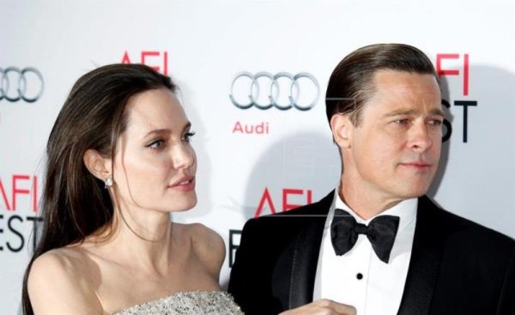 Brad Pitt and Angelina Jolie are seen together for the first time. Photo: AFP