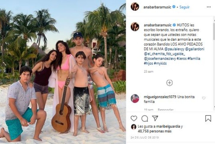 Talina Fernández apologizes to Ana Bárbara says she is the best stepmother. Photo:Instagram