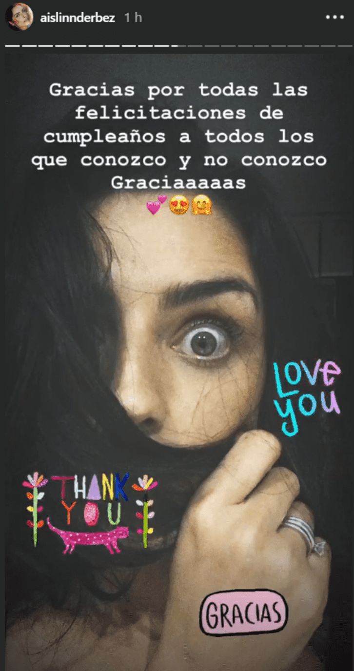 Aislinn Derbez appreciates the congratulations from her family, friends and acquaintances on her birthday. Photo:Instagram