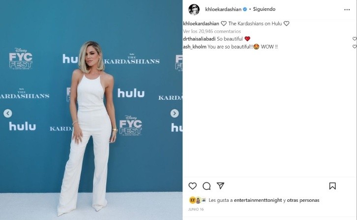 The white palazzo of Khloé Kardashian that every woman of 30 must wear. Photo: Instagram