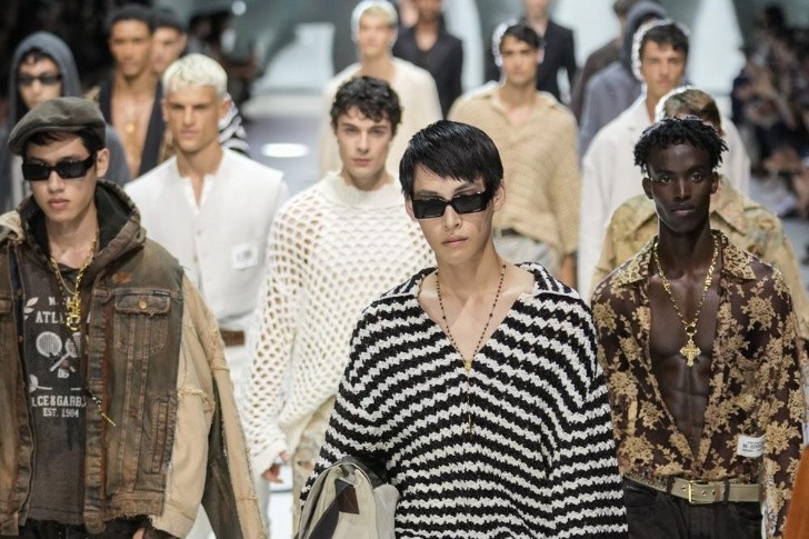 The Emporio Armani collection carried the carefree air of summer. AP