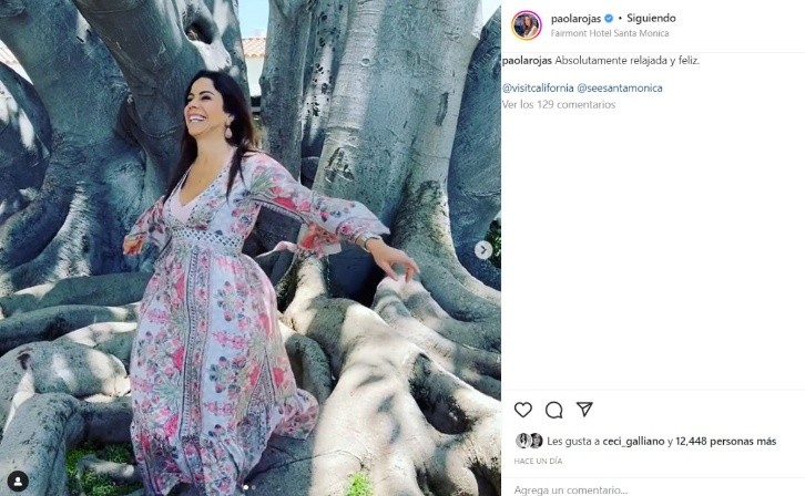 Paola Rojas models the ideal summer dress for 40-year-old women. Photo: Instagram